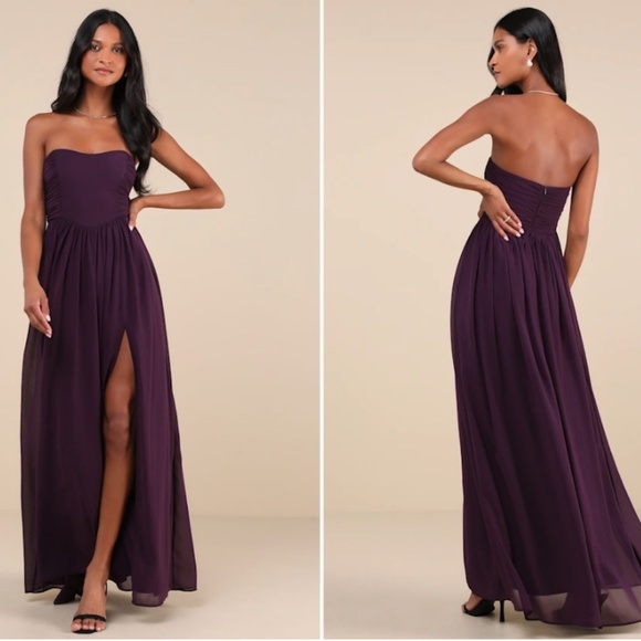 LULUS Prom Wedding Bridesmaid Sexy Flowy Romantic Elegant Chic Maxi Dress - Picture 5 of 5